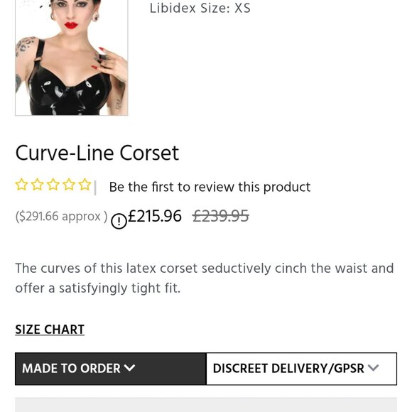 Libidex Latex Corset- SOLD! - Picture 6 of 11